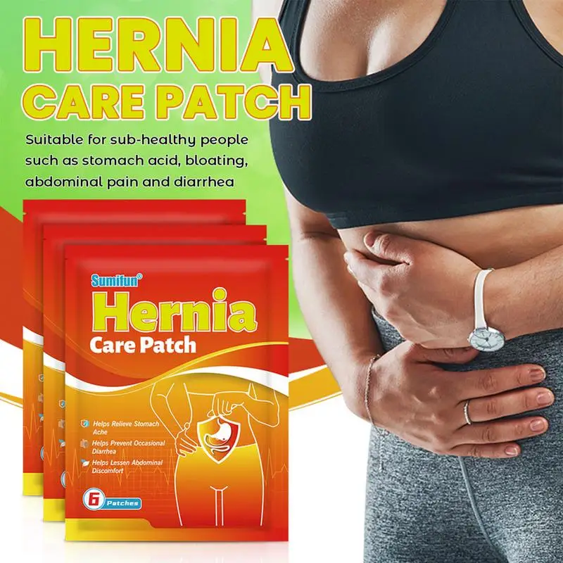 6 Stuks Hernia Inguinale Navelhernia Zorg Sticker Femorale Buikwand Hernia Ruptuur Koliek Gezondheidszorg Patch Veilig En