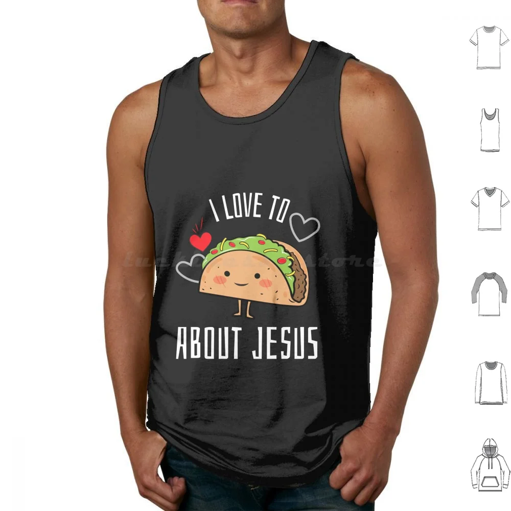 Tacos And Jesus! Tank Tops Print Cotton Fire Glory Revival New Wave Jesus Holy Spirit