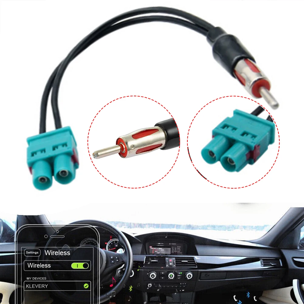 Radio Audio Cable Adaptor Antenna Audio Cable Male Double Fakra - Din Male Aerial For BMW/Ford/Volkswagen Car Electronics