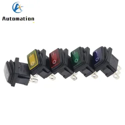 1PCS KCD1 Waterproof Switch 10A / 250V IP67 3PIN 12V / 220V LED Button Switch Rocker Boat Type Switch ON-OFF ON-ON