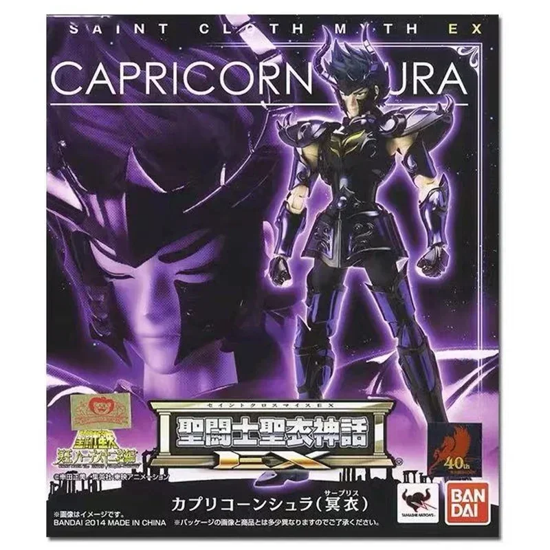 In Stock Bandai Original Saint Seiya EX Saint Cloth Myth Capricorn Shura Movable Figure Hand Toy Birthday Gift Collection