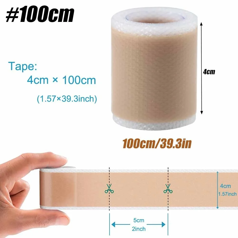 4X10/50/150 سنتيمتر سيليكون ندبة ورقة هلام السيليكون ورقة الجمال التصحيح الجلد رقعة إصلاح الإطارات المحمولة كفاءة الجمال ندبة إزالة الشريط