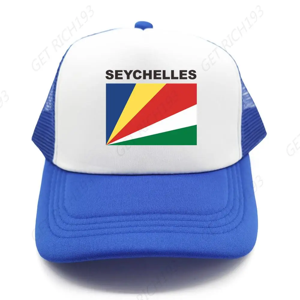 Seychelles Trucker Cap Summer Men Cool Country Flag Hat Baseball Caps Unisex Outdoor Mesh Net Caps