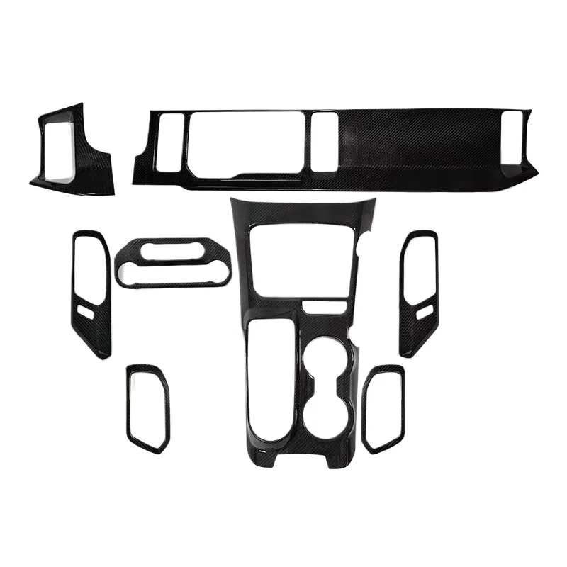 

For 2021 up Ford Bronco Dry Carbon Fiber Interior Dashboard Kit Premium Dash Covers Interior Trim Set