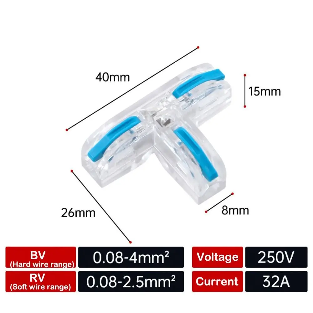 T Type Quick Terminal Block Mini Universal Compact Compact Splice Electrical Connectors Push-in Terminal Blocks Electrical