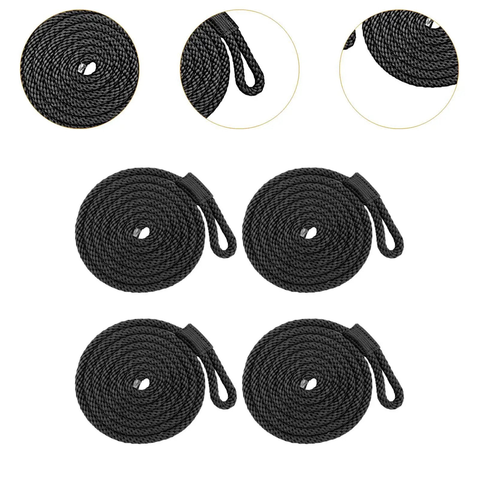 4x Boat Fenders Rope Watercraft Sailing Boating 2M Anchoring Equipment Marine Boats Rope Boat Docking Line Lifebuoy Fixing Line