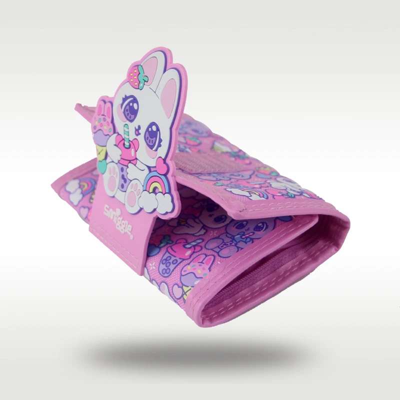 محفظة أطفال بنات كول كاندي أرنب محفظة جلدية مجلد ثلاث طبقات حافظة للبطاقات محفظة نسائية للعملات المعدنية 5 بوصة #6