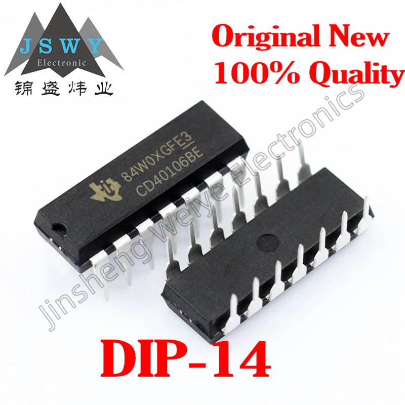 Logic Electronics CD40106BE DIP14 CD40106 New Original Import CMOS Schmitt Trigger Chip IC 5~30PCS Free Shipping