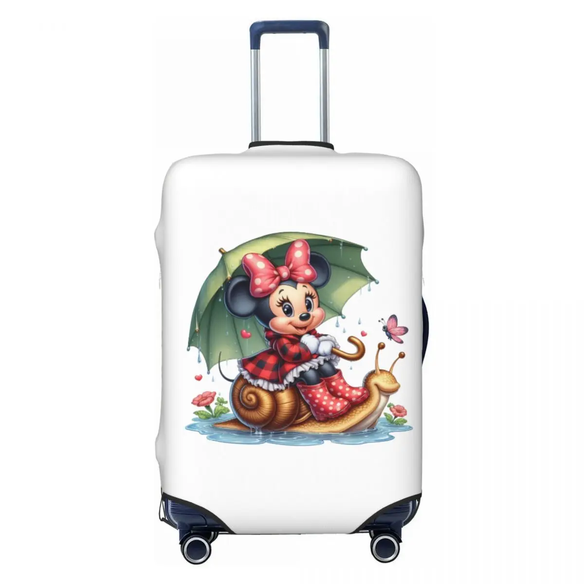 

Чехол для багажа с изображением Микки Мауса, аниме-персонажей, дождливых дней и улиток, эластичный защитный чехол для дорожного чемодана, подходит для чемоданов 18-32 дюймов
