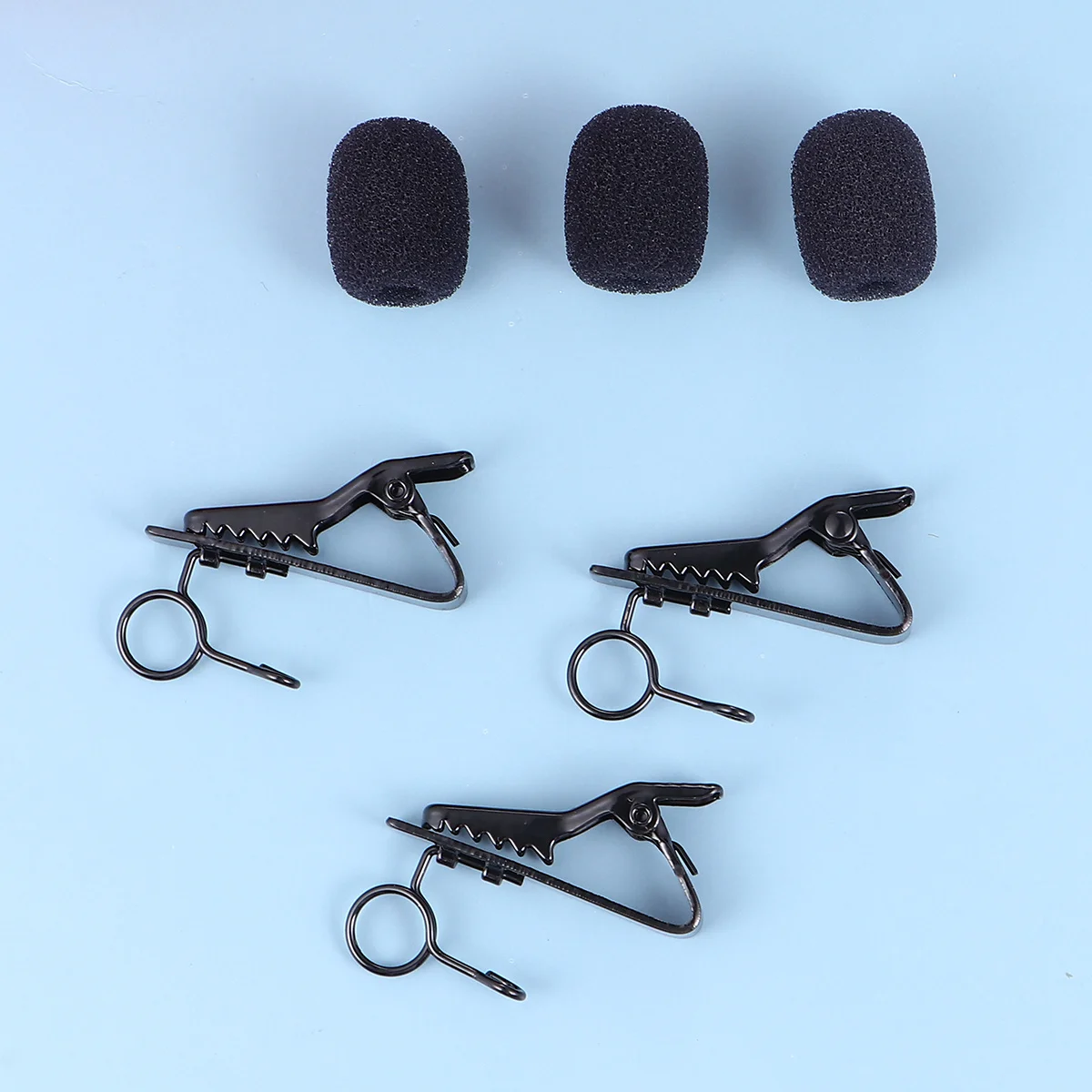 

24Pcs Microphone Clip Lapel Tie Mic Holder for Voice Chat Video Conferencing Recording Karaoke Baking Paint Metal Clamp High