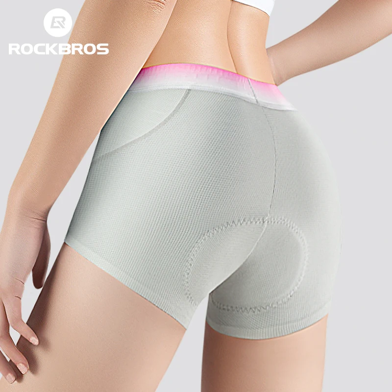 

ROCKBROS Women Bicycle Base Underpants 3D Cushion Pad Shockproof MTB Road Bike Sports Shorts Underwear Breathable Cycling Bottom