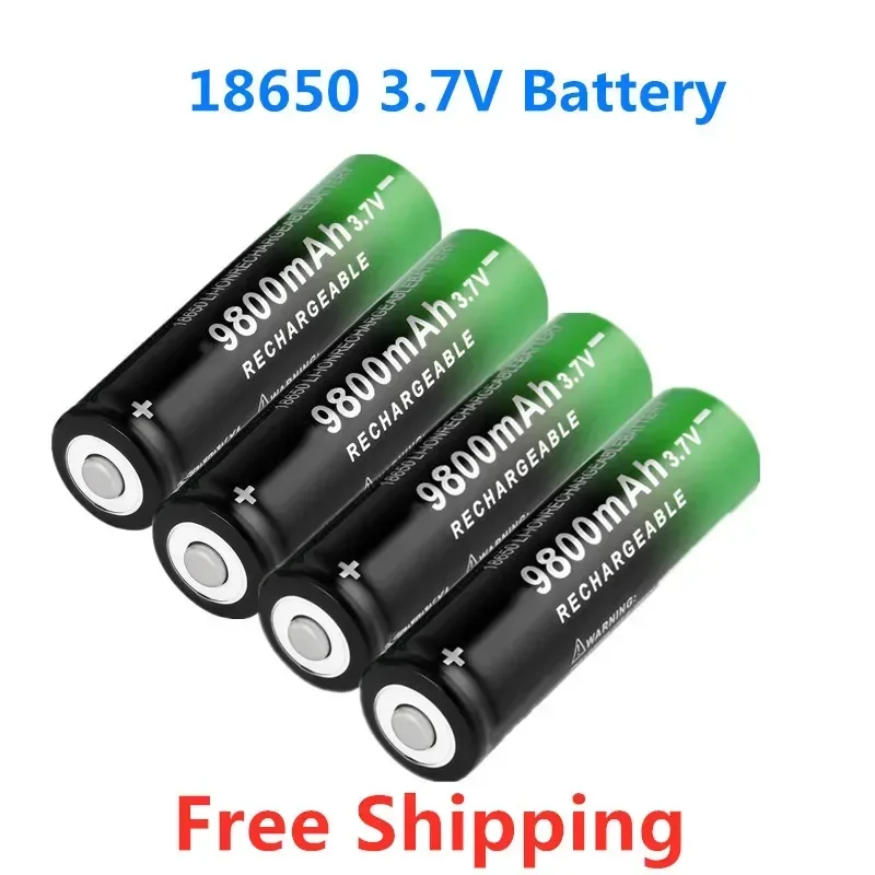 High Quality 9800 MAh 3.7V 18650 Lithium Ion Batteries Rechargeable Battery for LED Flashlight/Electronics(Orange)