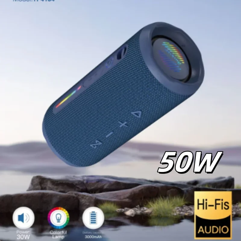 50W Portable Outdoor Waterproof Heavy Bass TWS Series Wireless High Power Sound System Bluetooth Speaker Sound Box Soundbar