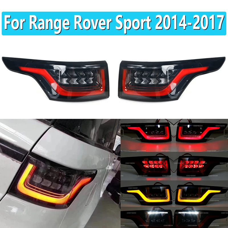 

2Pcs High Quality Tail Lamp For Land Rover For Range Rover Sport 2014-2017 Old To New Tuning Parts Upgraded 2018 Rear Light LED