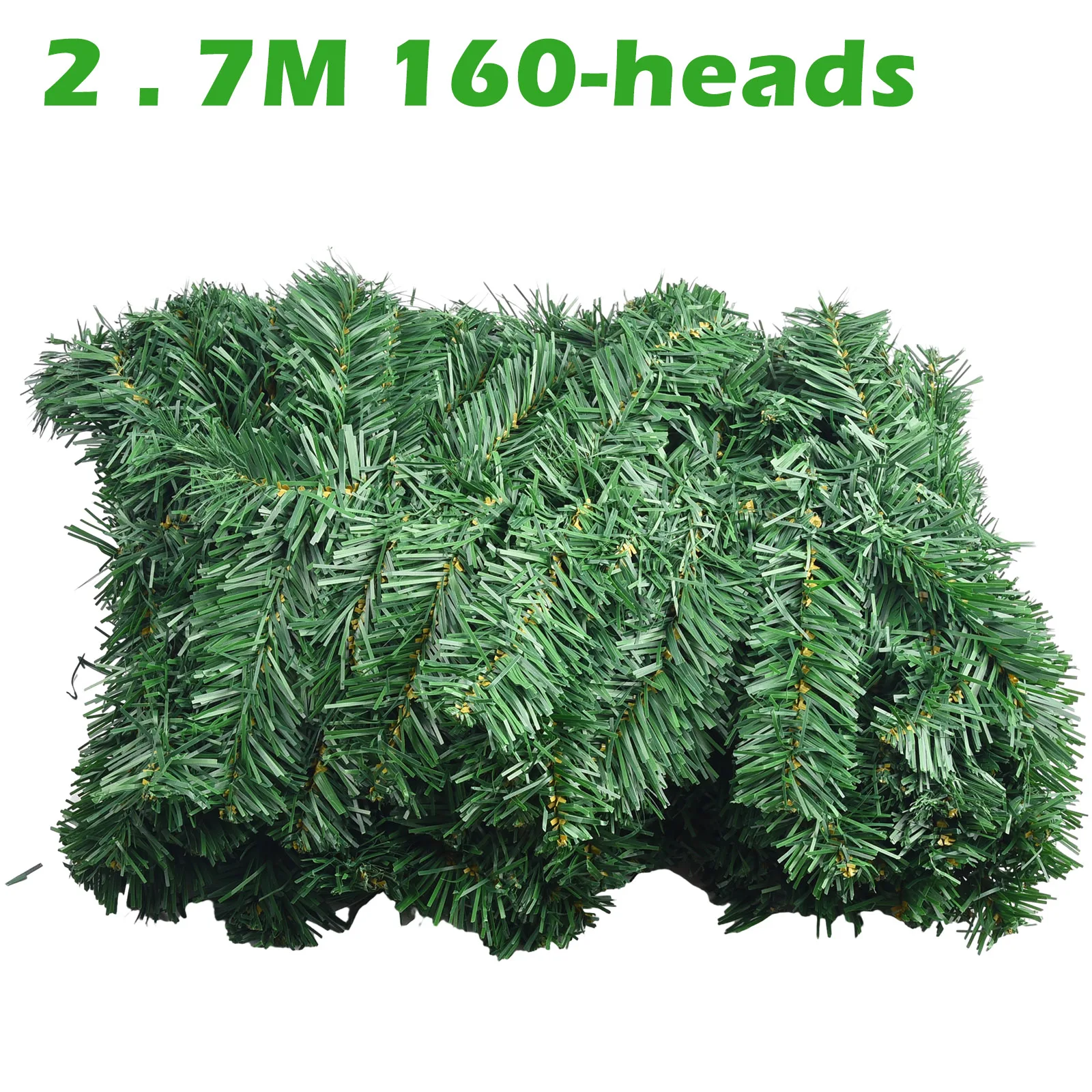 

270CM Christmas Garland Wreath Artificial Green Christmas Pine Tree Rattan Xmas Tree Ornament Home New Year Party Supplies Decor