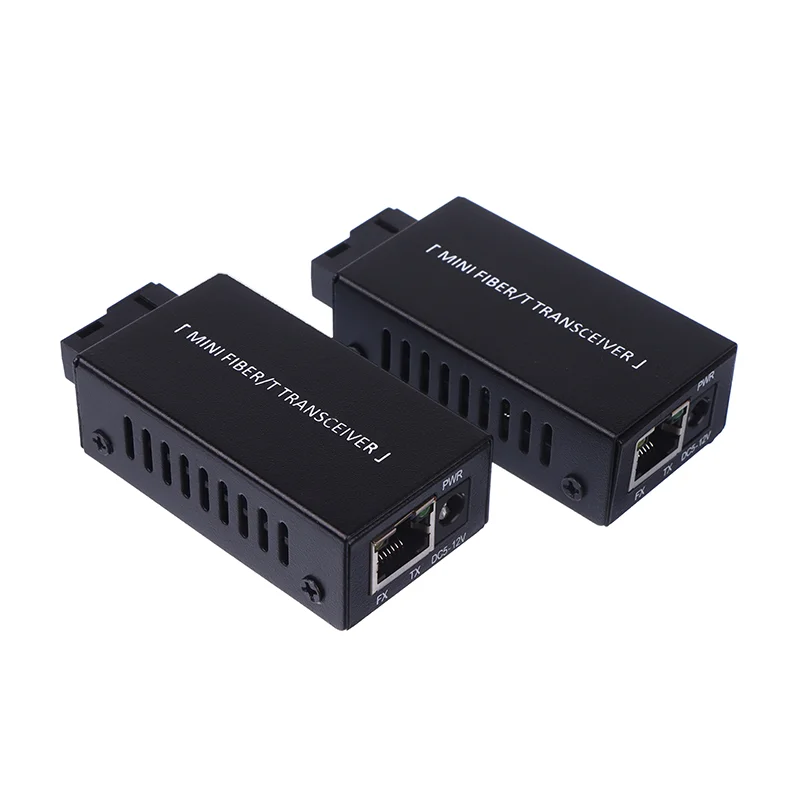1 Pair Mini Gigabit Fiber Media Converter 1000Mbps Fiber Transceiver SC To RJ45 Ethernet Switch 20Km