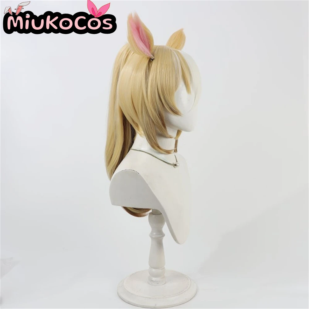 متوفر في المخزون ذاغلاندال شعر مستعار تأثيري مع آذان وذيل لعبة ميوكوكوكوسبلاي Umamusume: شعر ديربي جميل ذيل حصان