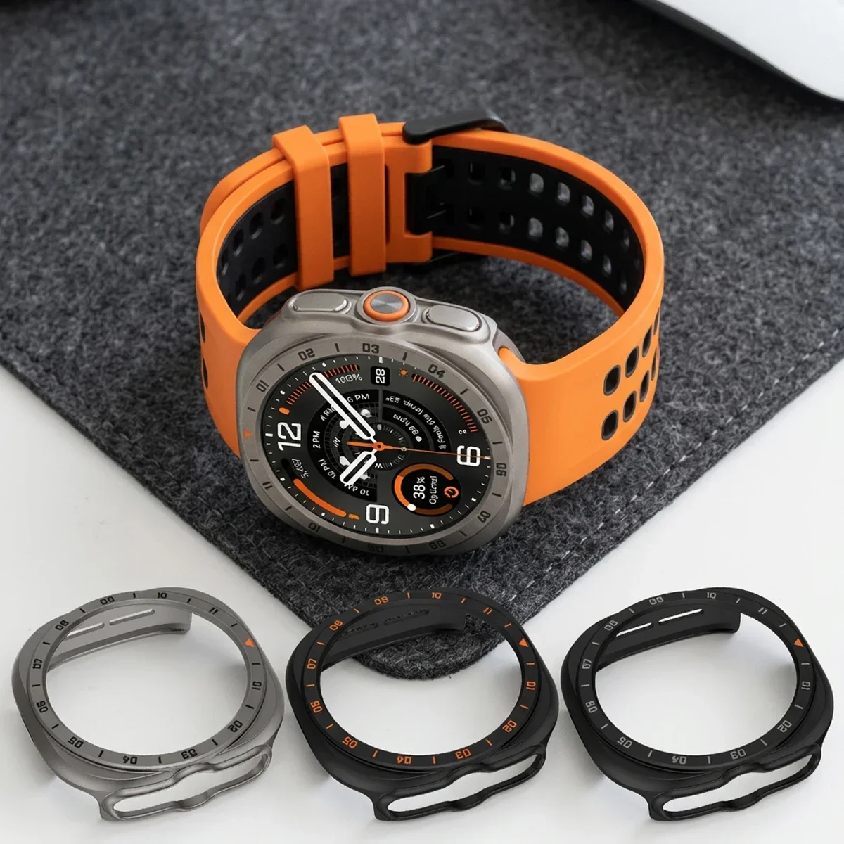 Gehärtetes Glas + Hülle für Samsung Galaxy Watch Ultra 2, vollständige PC-Stoßfängerabdeckung, Displayschutzfolie für Galaxy Watch9 Ultra2 Zubehör – Detail 12