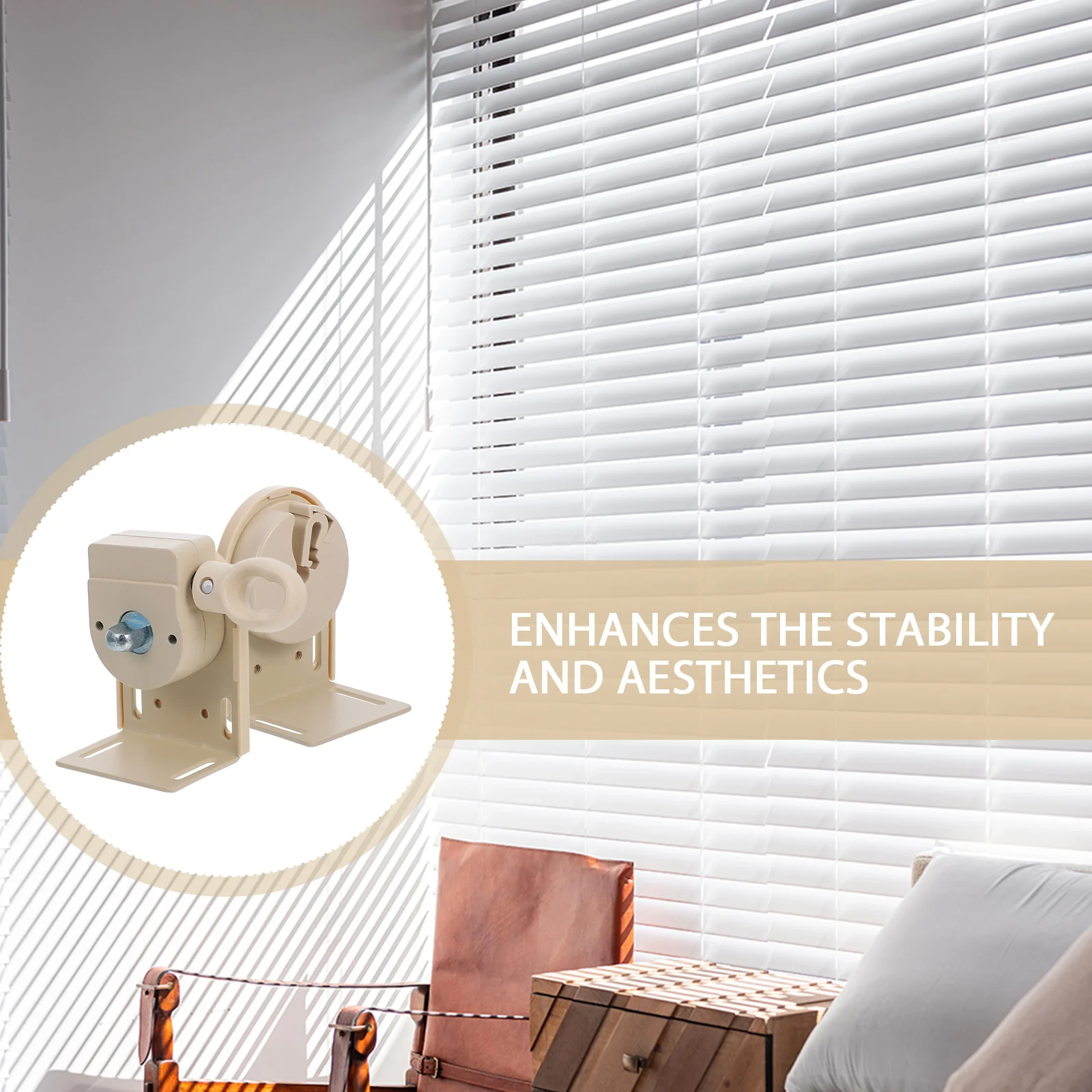 

2Pcs Roller Shade Mounting Brackets White Profile Box Universal Exterior Sunshade Replacement Parts Windproof Outdoor Indoor