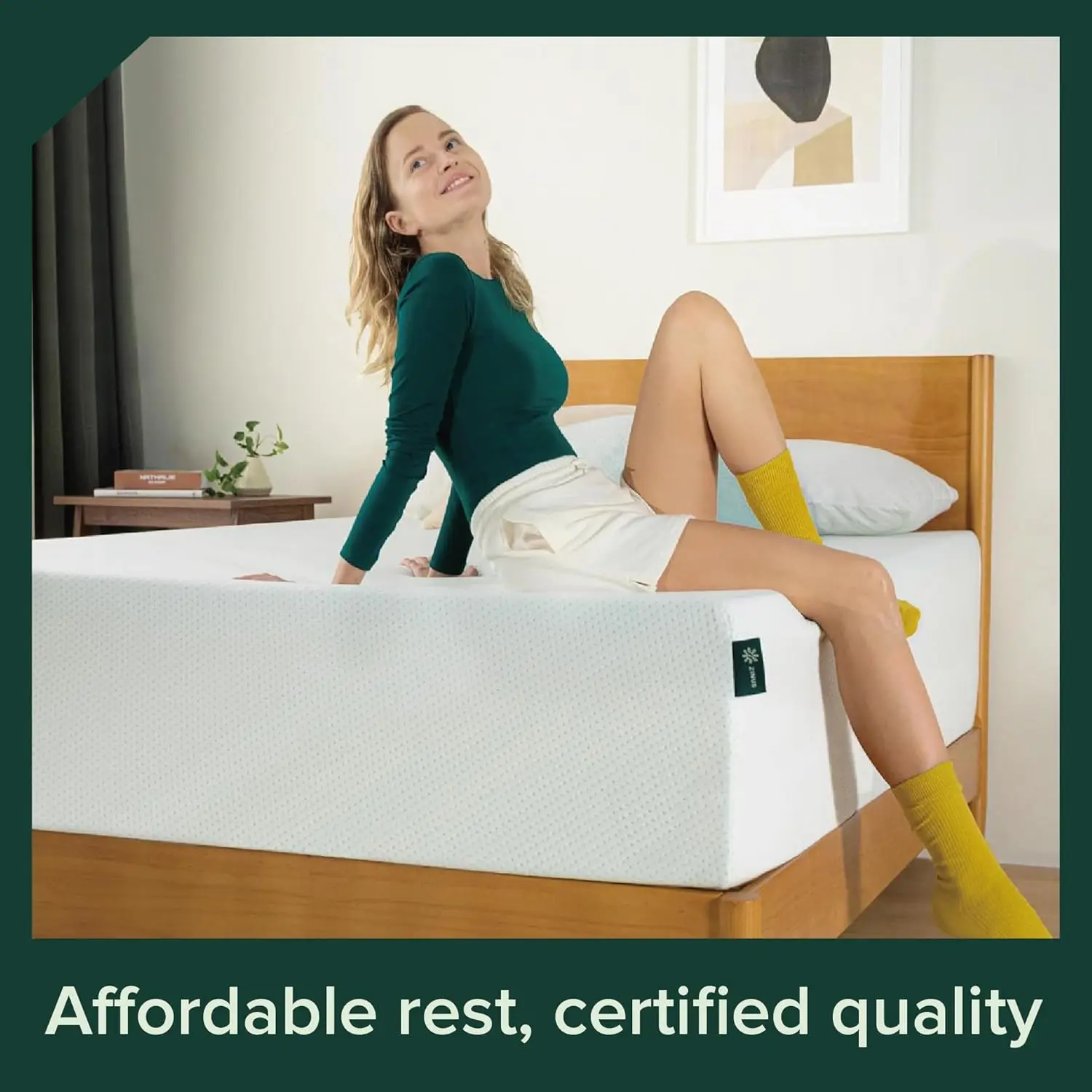 12 Inch Green Tea Memory Foam Mattress [New Version], King, Fiberglass free, Medium Firm Feel, Zoned Pressure Relief, Cert