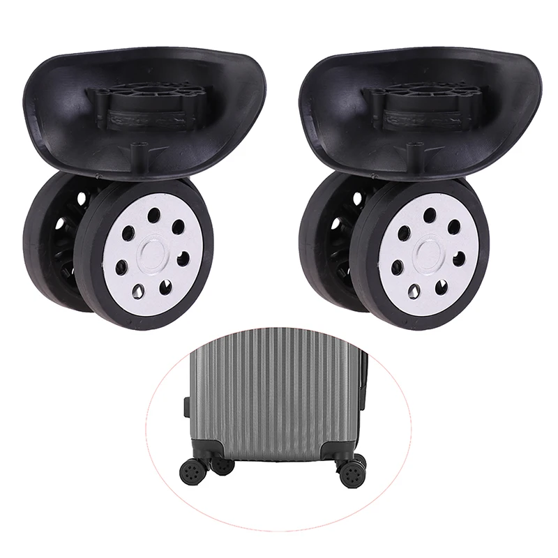 

1Pair Trolley Case Luggage Wheel Travel Suitcase Replacement Parts Silent Wear Pulley