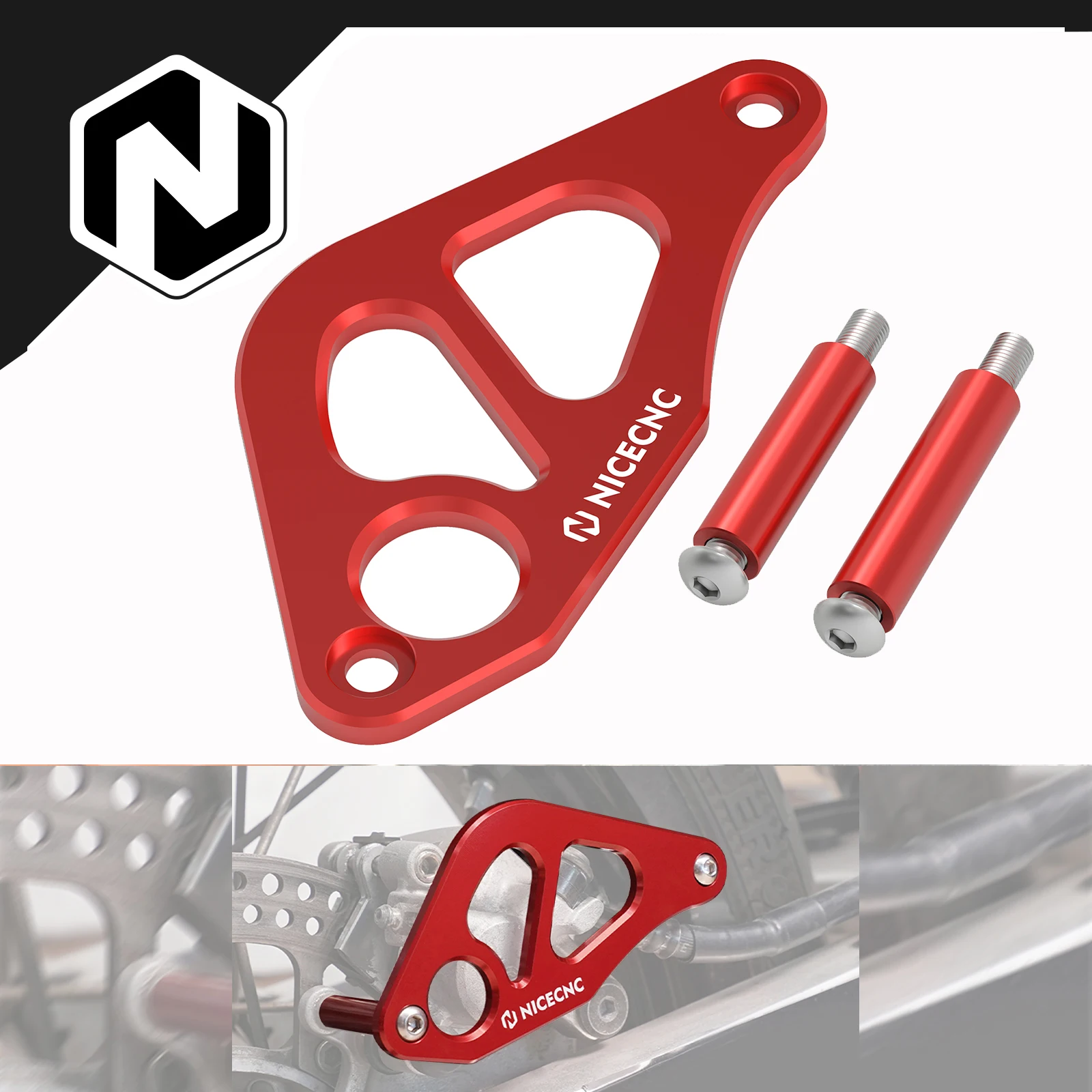 

NICECNC For Honda XR650R XR 650 R 2000-2007 2006 Aluminium Rear Brake Caliper Guard CR125R CR250R CR 125R 250R 1997-2001 2000