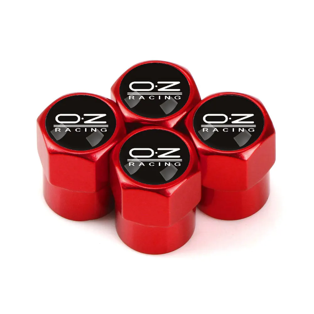 4PCS Car Stickers Universal Aluminium Alloy Wheel Tire Valve Caps Auto Bike Bicycle Accessories Case For OZ Racing Car Styling