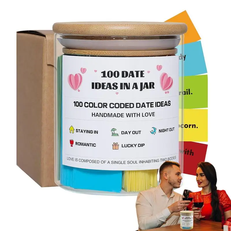Tarro de juegos de despedida de soltera, Ideas de fecha nocturna, mensaje en una botella, Ideas de fecha en un tarro para reuniones de novia y boda, suministros para parejas