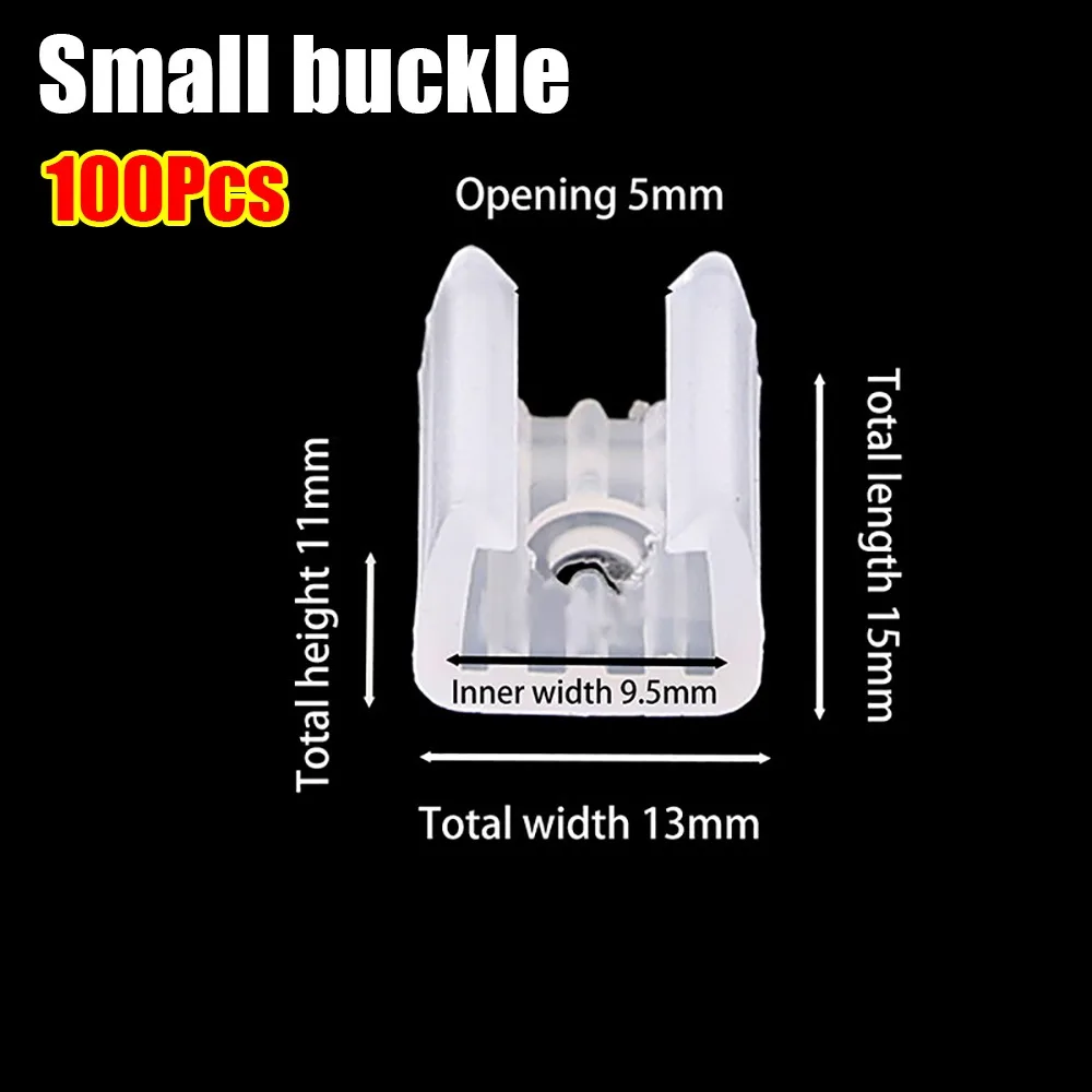 100Pcs 220V Flexible COB LED Strip Fixed Clips Lamp Holder Fitting Plastic Light Mounting Buckle 5050/5730/2835 8-20mm