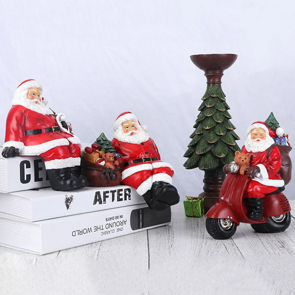 Christmas tree decorations, Santa Claus snowman Abstract Statues Sculptures Figurine Nordic Room Home Decor Decoration Desk