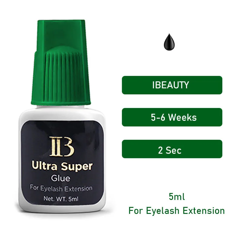 2 pezzi IBeauty Ultra Super per colla per Extension ciglia IB Green Cap forniture strumenti per il trucco adesivo per ciglia strumenti di bellezza corea più veloci