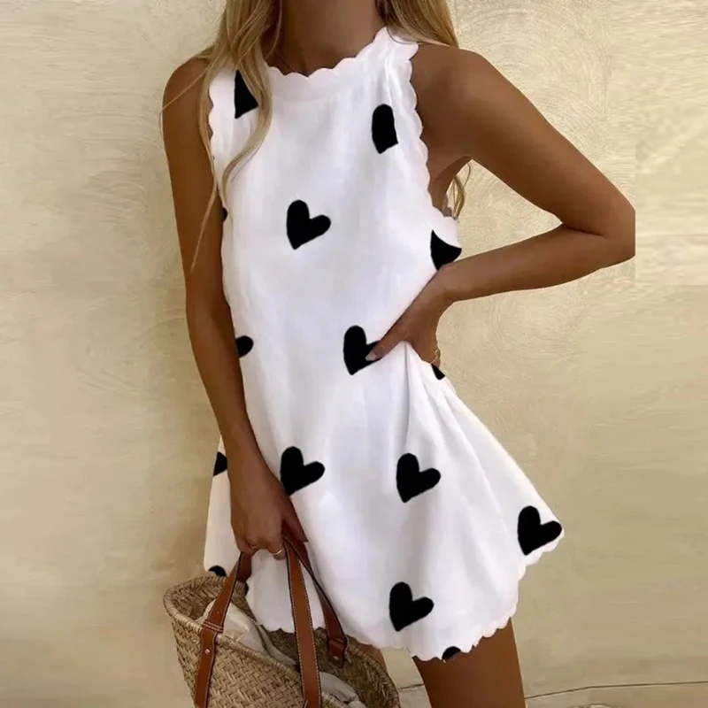 Women Summer Dress Loose Solid Sleeveless Party Mini Dresses For Women Elegant Loose Beach Party Female Dress Vestidos 2026