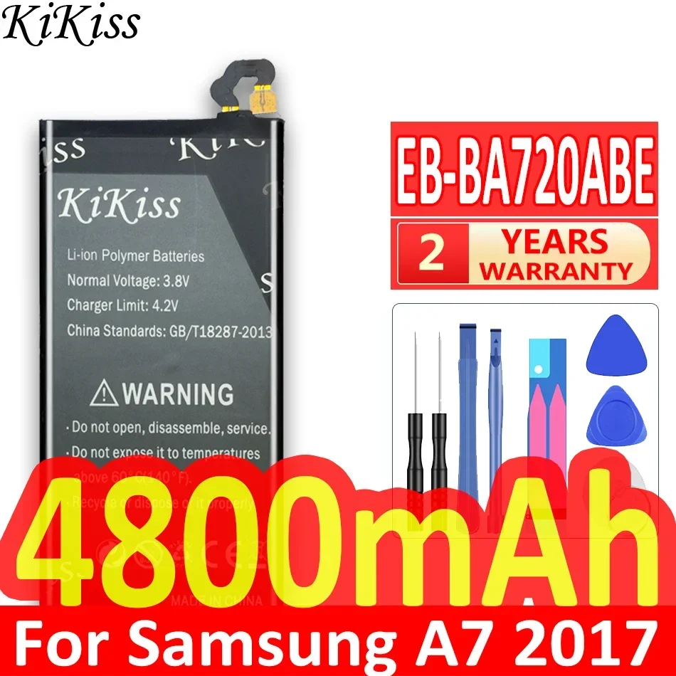 

Аккумулятор KiKiss 4800 мАч для Samsung Galaxy A7 2017 версия SM-A720 A720 A720F EB-BA720ABE Big Power