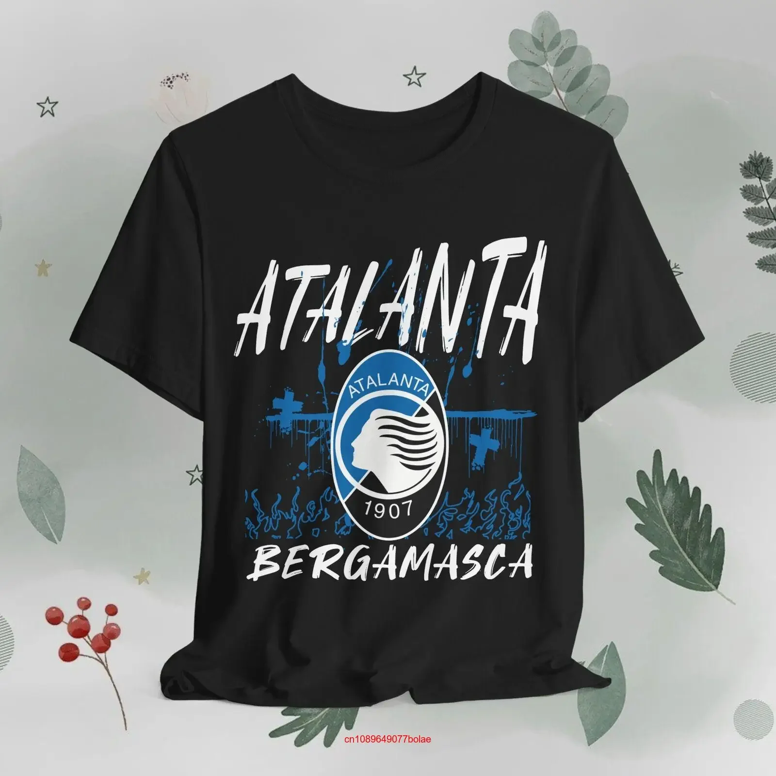 Atalanta T shirt Bergamasca Calcio La Dea Gli Orobici Nerazzurri Bergamo long or short sleeves