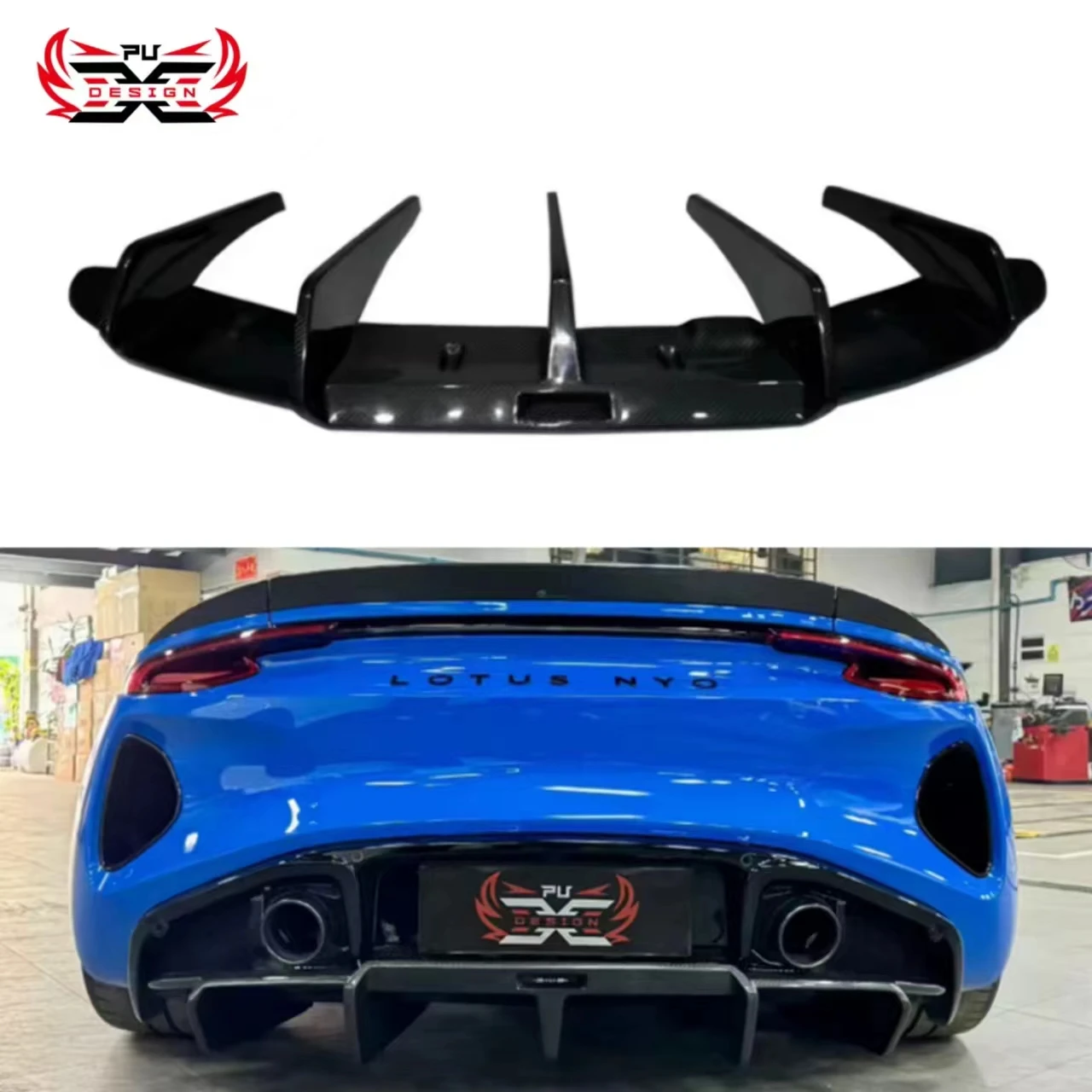 

High Quality OD Style Rear Diffuser Rear Bumper Dry Carbon Fiber Car Body Kit For Lotus Emira Bodykit