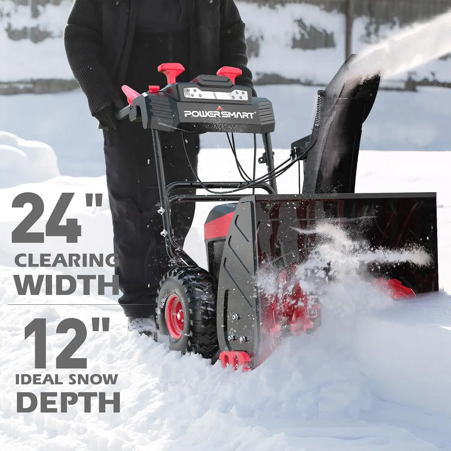 80V 24in. Self-Propelled Cordless Snow Blower, 2-Stage with 6.0Ah Battery and Charger (HB2805A)