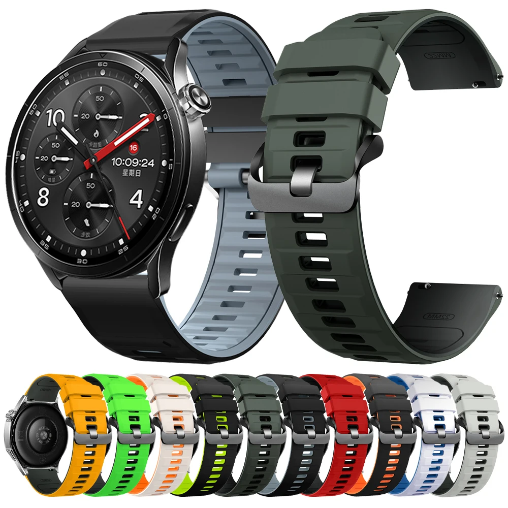 Bracelets en silicone de 22 mm pour montres Xiaomi MI S5 S4 S3 S2 S1 / Watch 2 Pro, Amazfit BALANCE 2 / Bip 6 5 UNITY / Active Max Correa
