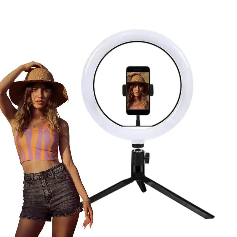Selfie Ring Light 10 Inch Circle Light LED Selfie Ringlight Portable Ringlight Kit Bright And Stable LED Circle Adjustable Light
