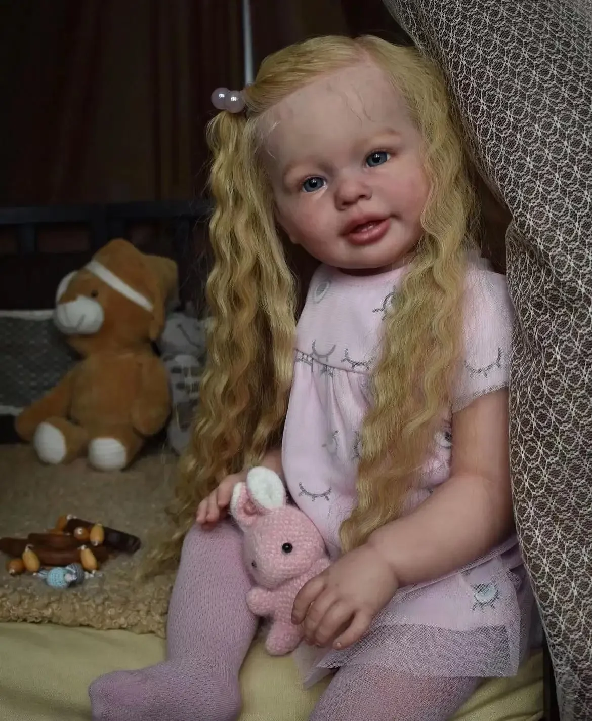 Customized Limited Supply28inch Reborn Baby Katie Marie With Hand-Rooted Hair Already Finished Doll With Different Dress