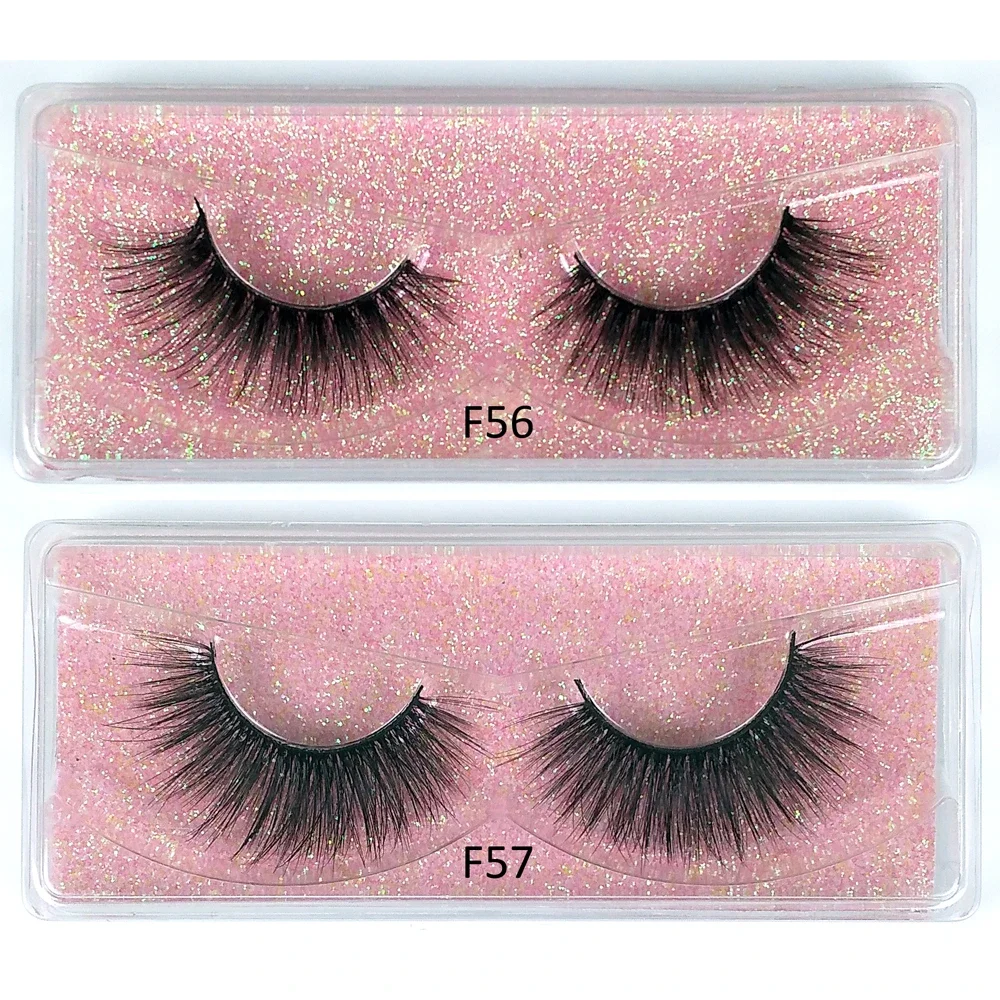 10 คู่ 3D Mink Lashes จํานวนมากขนตาปลอมธรรมชาติ Hand Made แต่งหน้า Eye Lashes 3D Mink Eyelashes