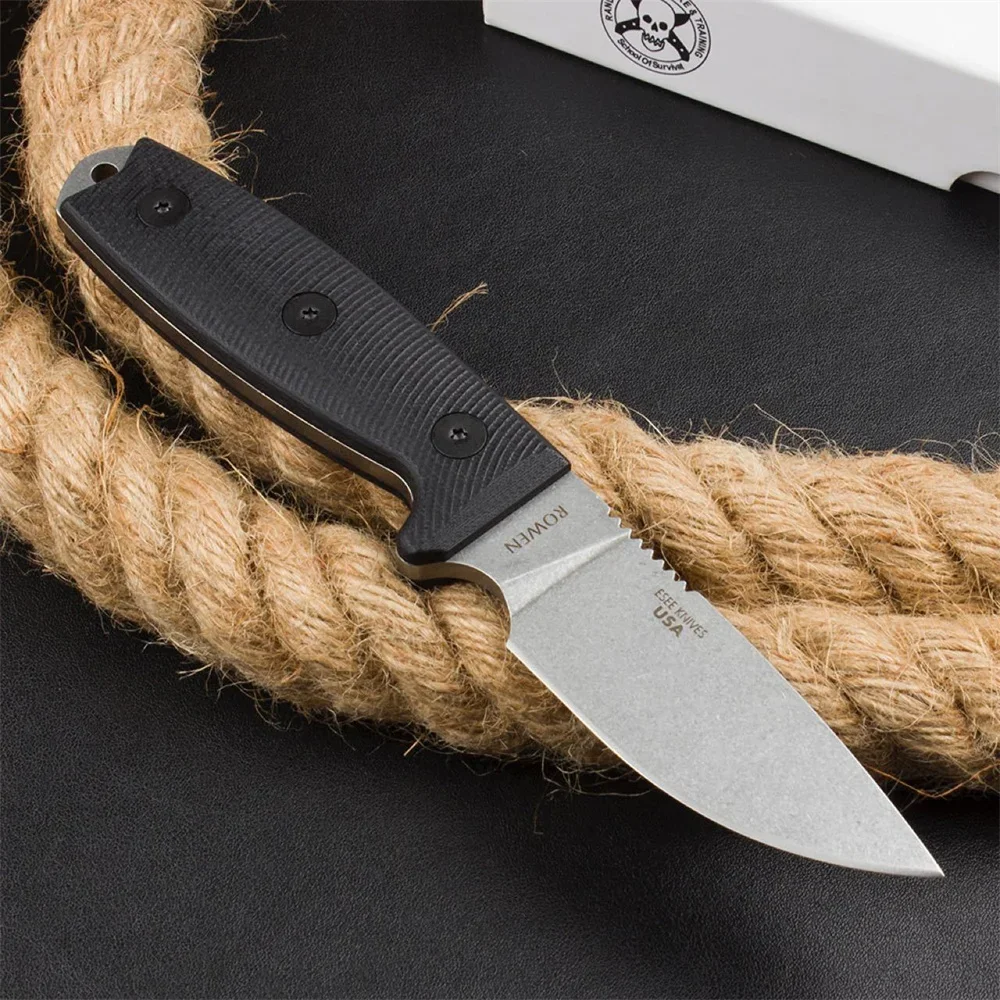 NEW ESEE 3 Rowen Fixed Blade Knife 9Cr18Mov Blade G10 Handle Outdoor Camping Survival Knives Tactical Combat EDC Tool for Gifts