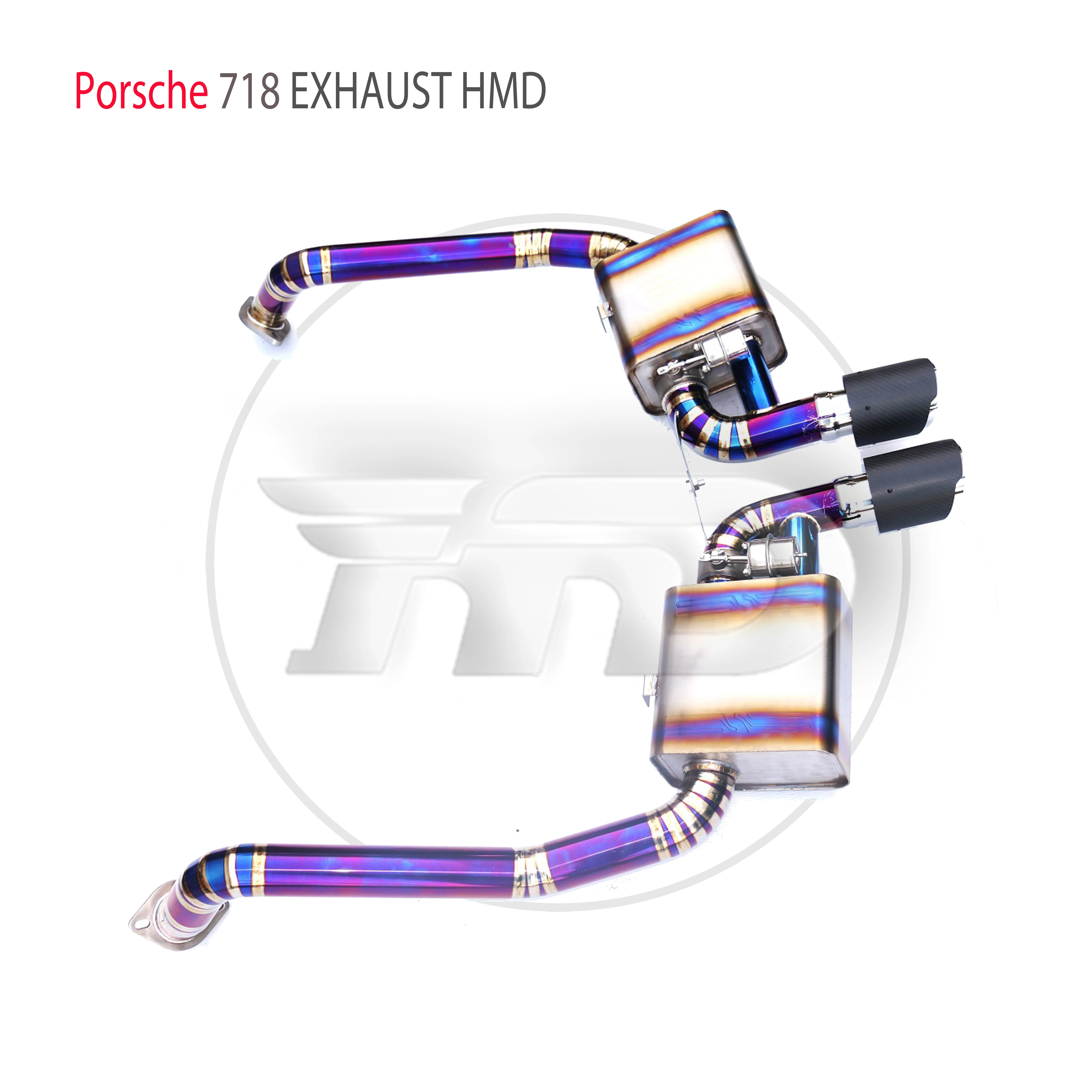 

HMD Titanium Alloy Exhaust System Performance Catback is Suitable For Porsche 718 Cayman Boxster Auto Modify Electronic Valve