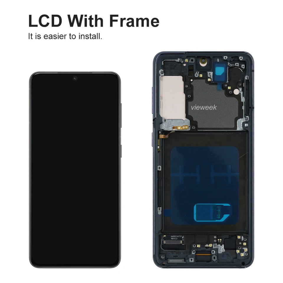 Pantalla S21 5G G991B G991B/DS Super AMOLED Screen Digitizer con Marco para Samsung Galaxy S21 LCD Display Touch Screen Repuesto 4