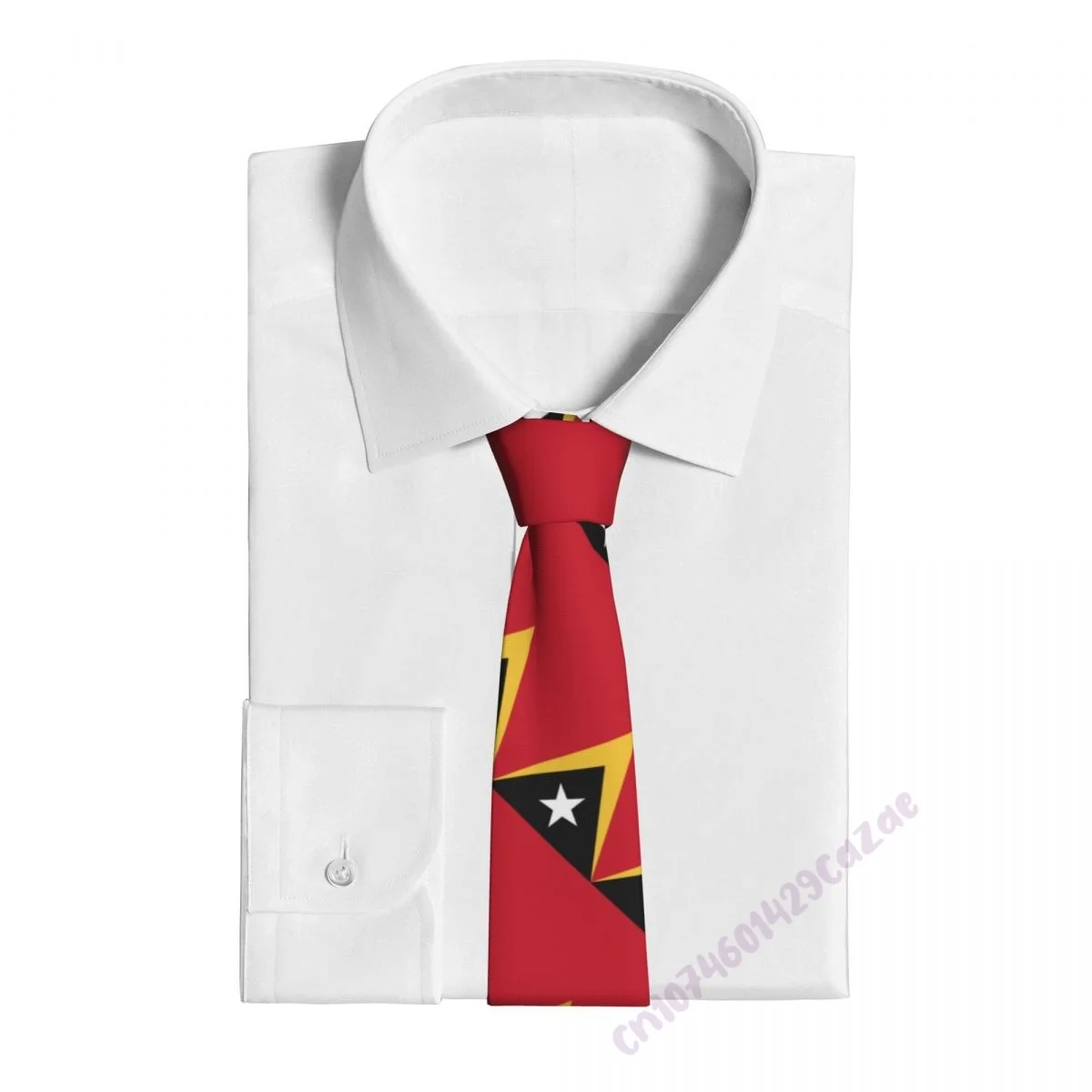 East Timor Flag Neck Ties For Men Women Casual Plaid Tie Suits Slim Wedding Party Necktie Gravatas For Gift Proud