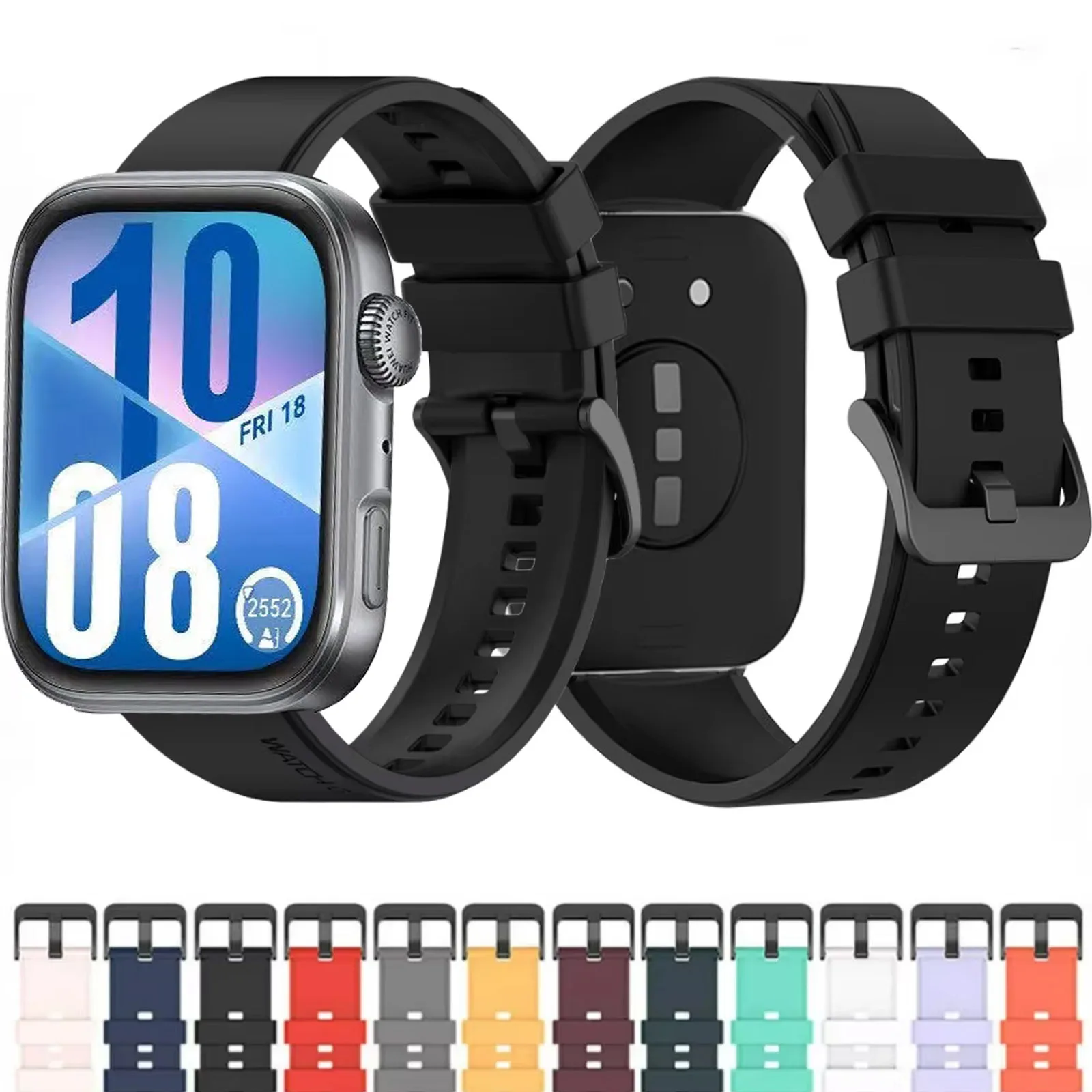 

Silicone Strap for Huawei Watch Fit 3/4/4 Pro Bracelet Correa for Huawei Watch Fit 4 Pro Smart Watch Breathable Band Accessories