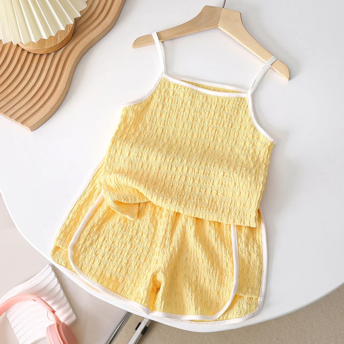 2025 New Girls Vest Sets Summer Baby Thin Style Shorts Girls Clothes Children Clothing Set Kids Casual Sets for Children image 2