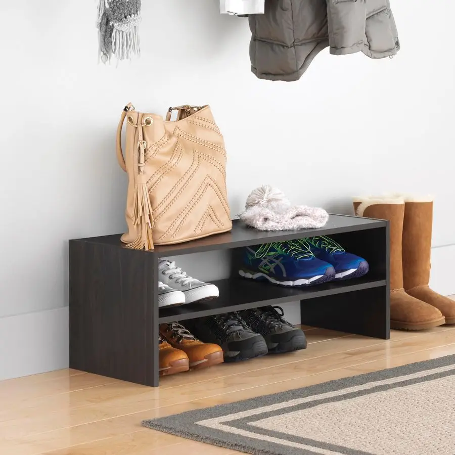

Stackable 2Tier Shoe Shelf, 31 inch, Espresso
