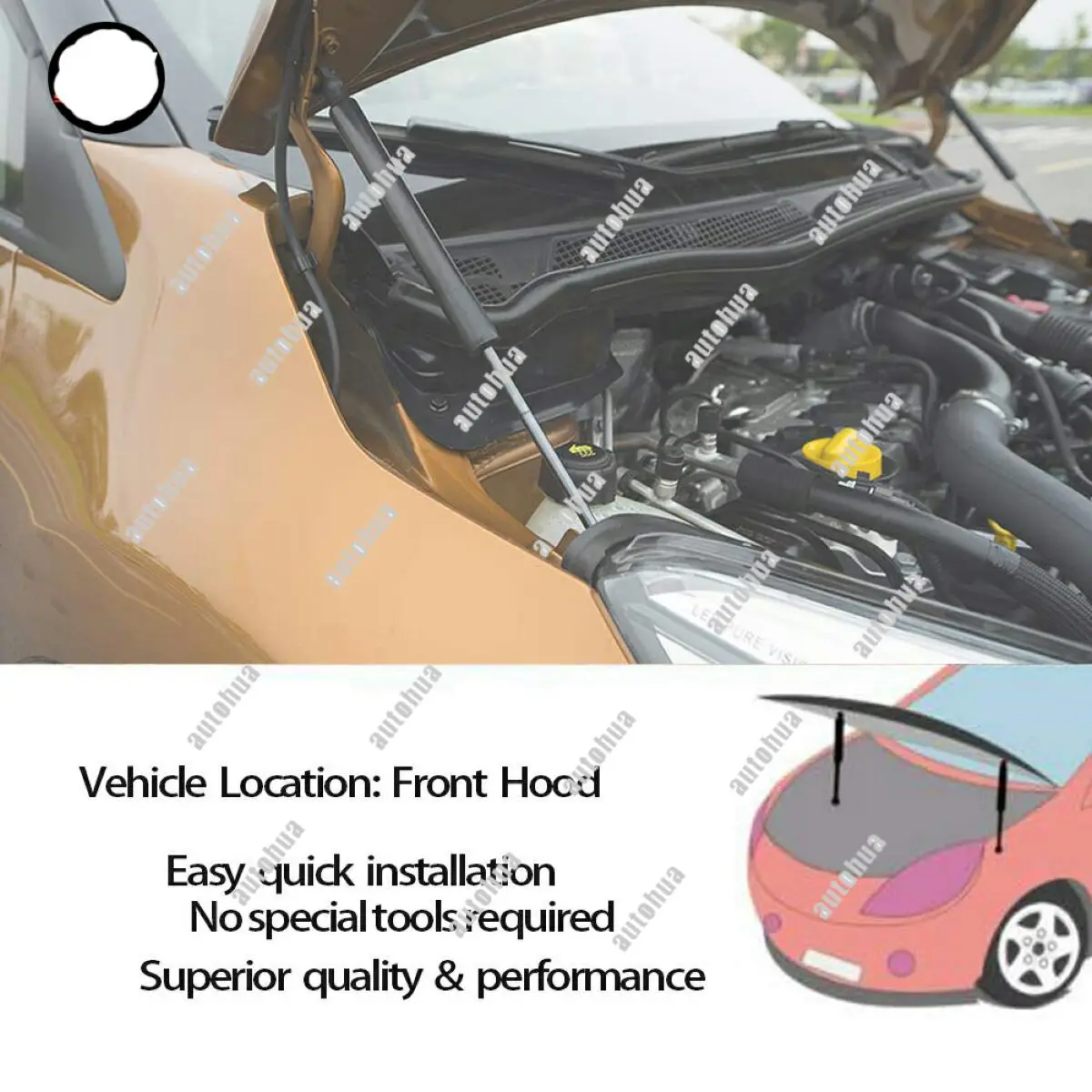 2x دعامات غطاء المحرك الأمامي لسيارة Hyundai Elantra AD 2015-2019 مخمدات رفع الغاز للصدمات تدعم تعديل دعائم الينابيع المساعدة