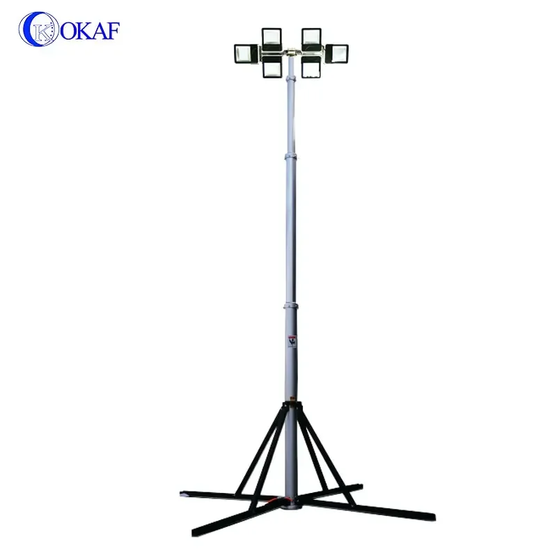 High Strength Portable Lightweight Aluminum Pole Antenna Telescopic Mast for Wireless Antenna Camera Lightning rod