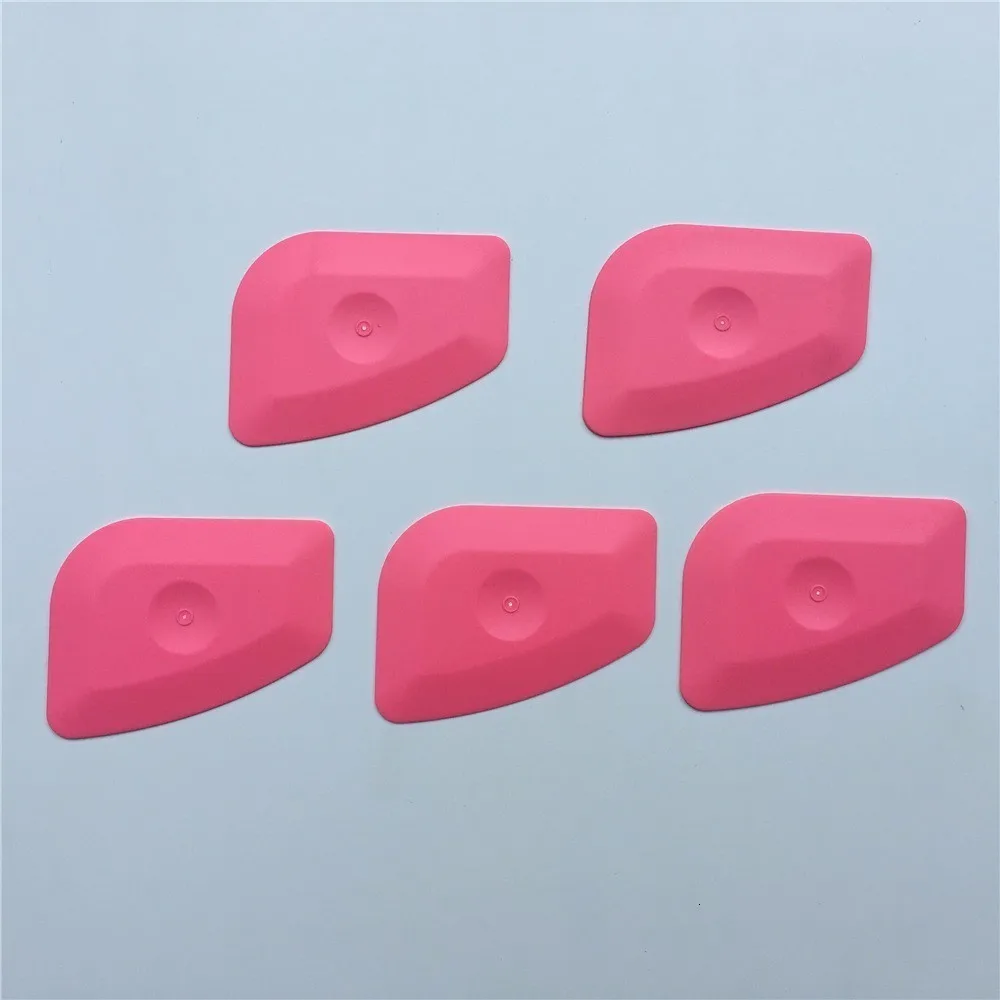 5pcs/Lot Cleaning Tool Wrapping Tool Pink Small Hard Mini Squeegee Scraper For Home Office Vehicle